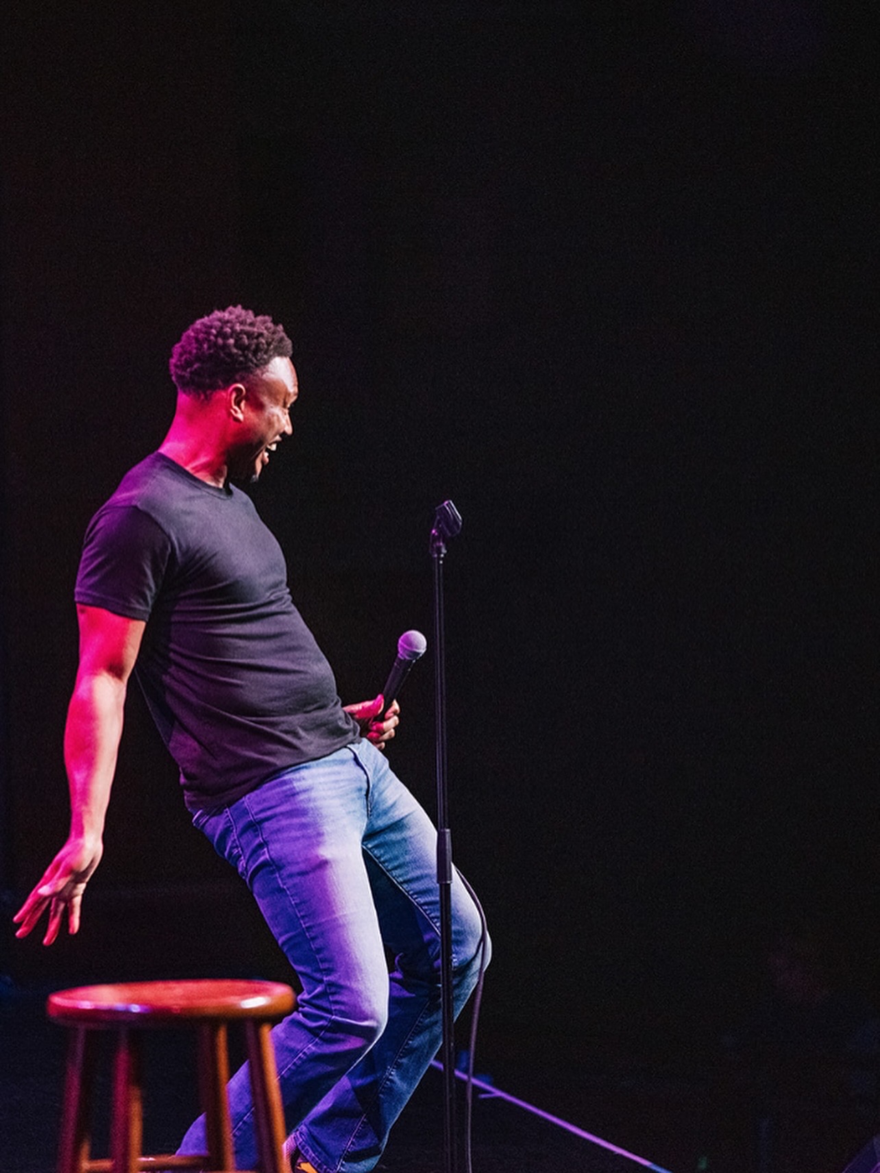 Sharief Johnson stage laugh