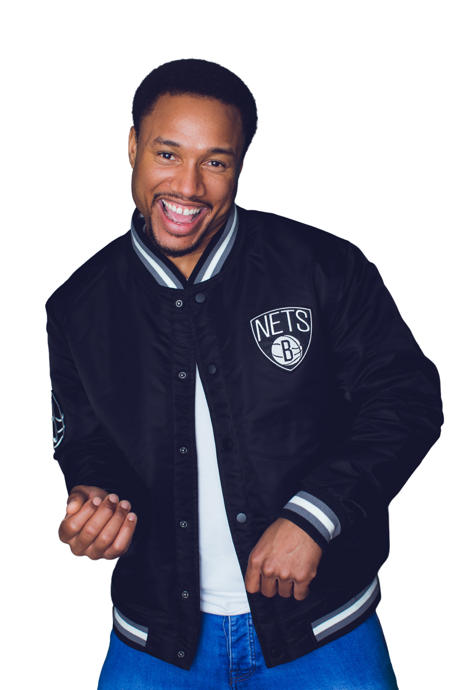Sharief Johnson smiling in a black jacket